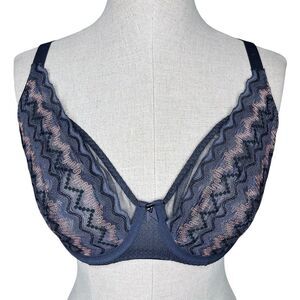 Freya Festival Vibe High Apex Bra sz 32G (US) / 32F (UK) * Gray Coral Underwire